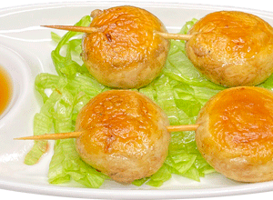 Brocheta de champiñones